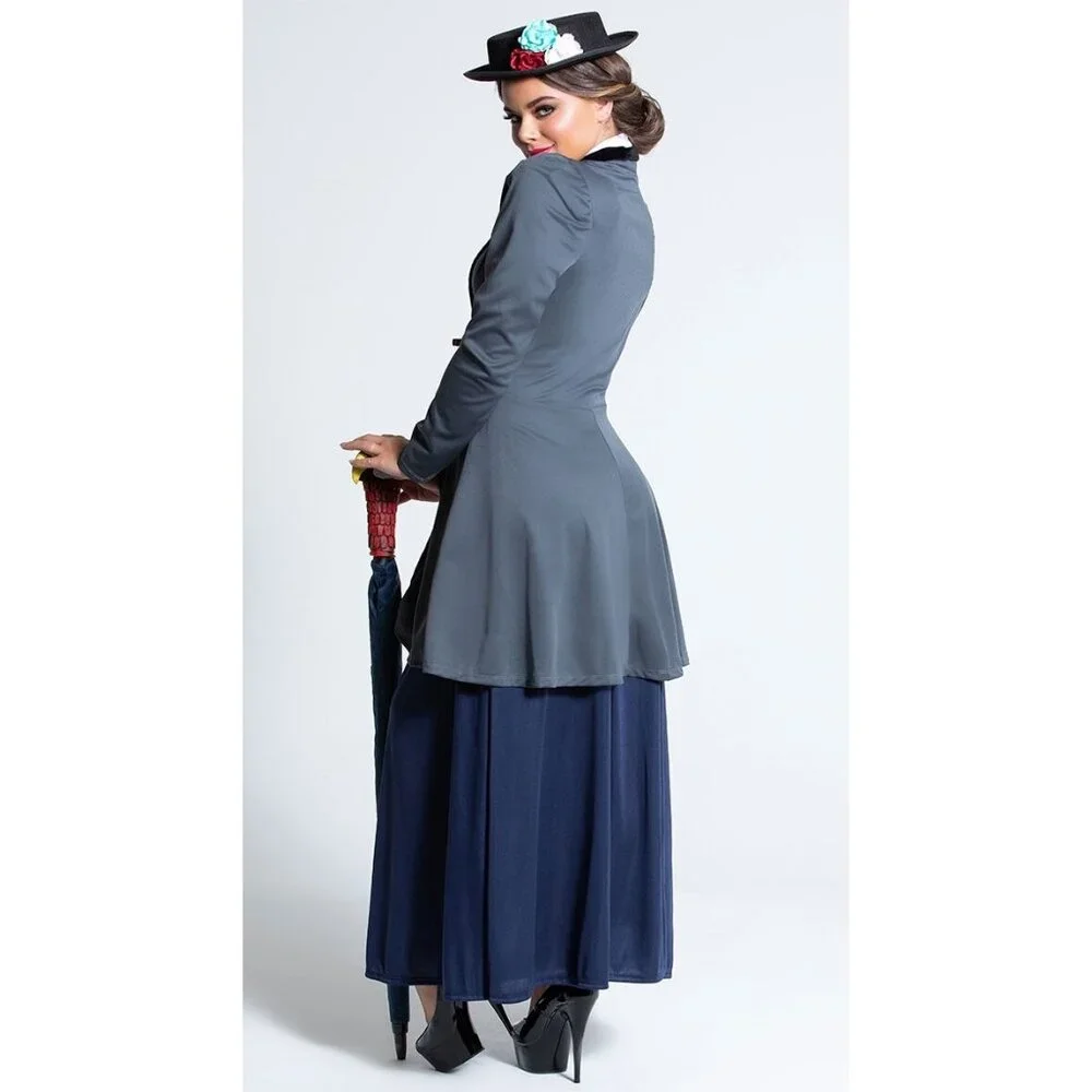 NEW English Nanny Costume Halloween Theatre SZ XL Theatre MSRP $51 - Picture 2 of 2